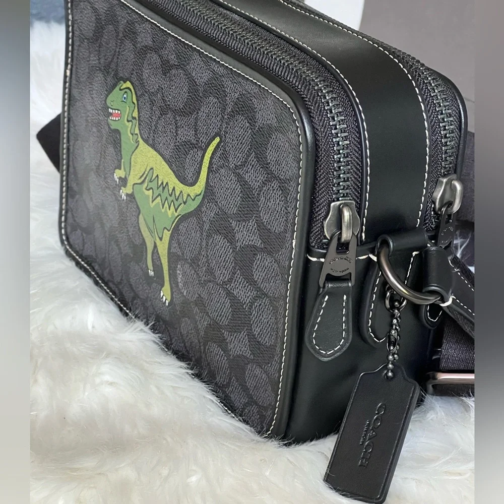 💰SOLD - CF076 - Coach Charter Crossbody 24 Signature Canvas with Rexy - Picture 4 of 13